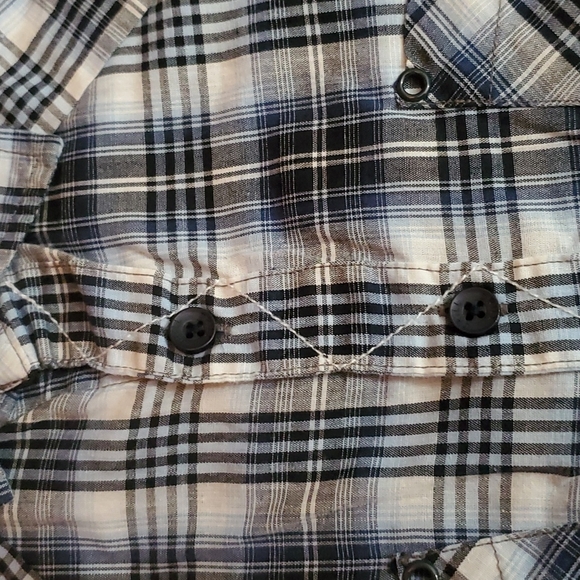 Drill Company Boys Plaid Shirt-Long Elbow Patch Sleeves-EUC-M (10/12) - Picture 5 of 9